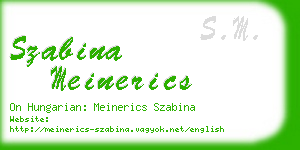 szabina meinerics business card